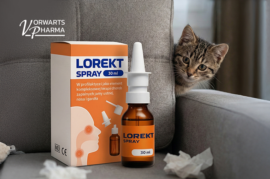 Spray Lorekt do błony śluzowej nosa i gardła
